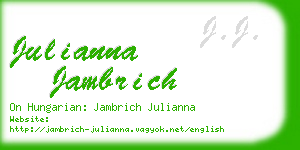 julianna jambrich business card